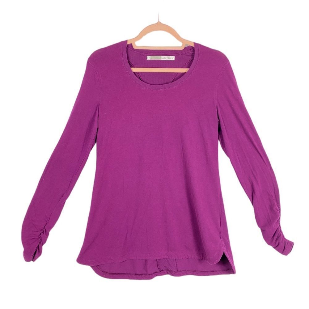 Athleta Long Sleeve Red Burgundy Athletic Wear Sz S